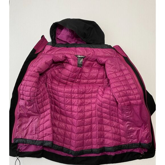 The North Face HyVent Women's Theroball Quilted Lined Jacket Size SP Black/Pink - Picture 3 of 16